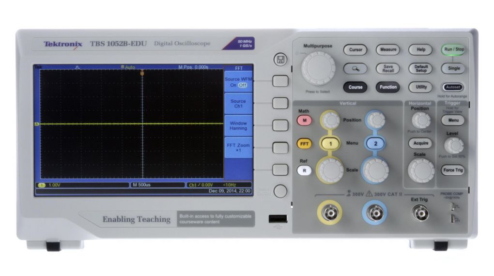 TBS1052BEDU Tektronix Oscilloscope, 2x 50MHz, 1GSPS Distrelec Germany