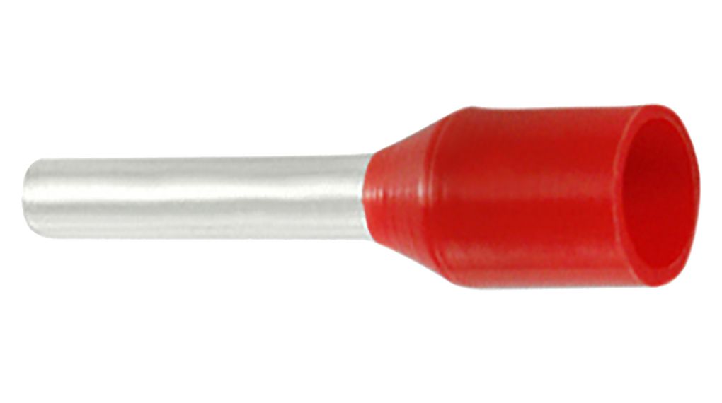 Ändhylsa 1.5mm² Röd 16.3mm Paket med 100 delar