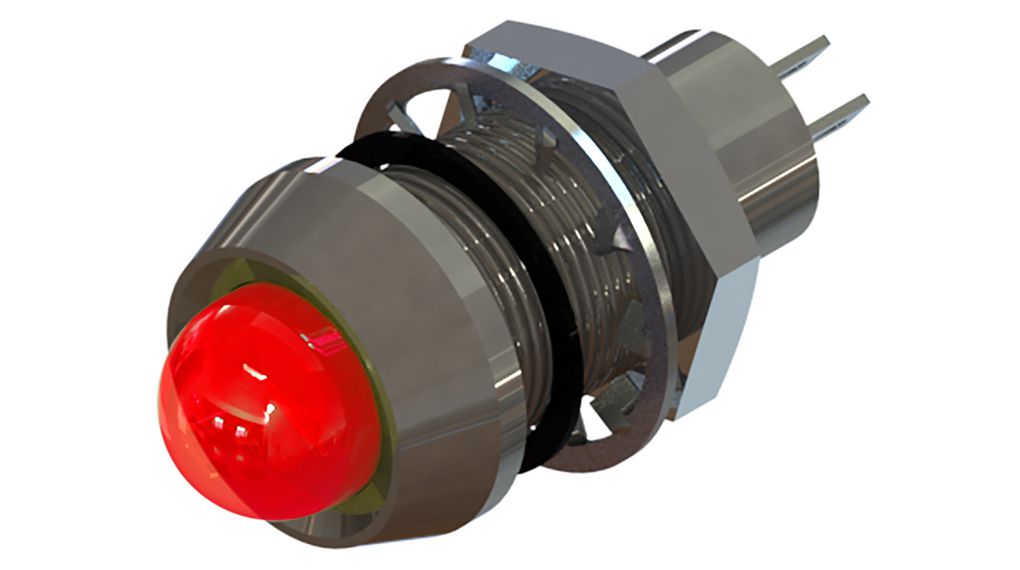 LED IndicatorSoldering Lugs Fixed Red AC 230V