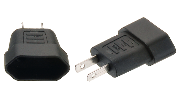 Travel Adapter EU - USA, Type C (CEE 7/16) - US Type A Plug, 10A