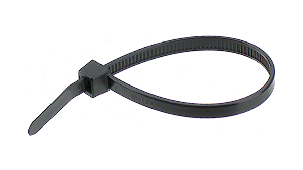 Cable Tie 100 x 2.5mm, Polyamide, 78N, Black, Pack of 100 pieces