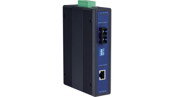 Průmyslový měnič pro vlákna Ethernetu, Ethernet - Vlákno vícevidové, Optické porty 1SC