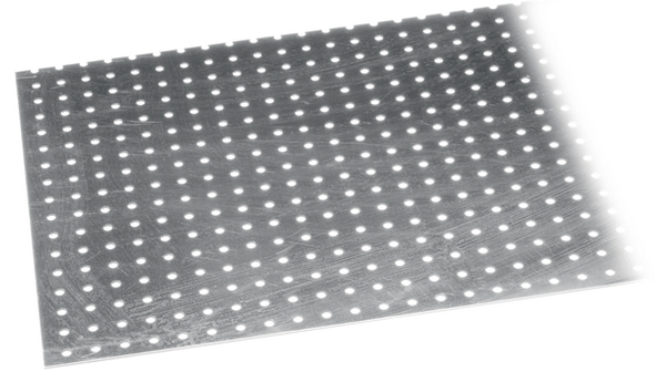 Aluminium Perforated Plate (Round Holes), 500x250x1.5mm