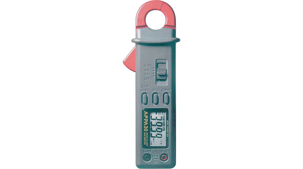 Current Clamp Meter, TRMS, 2kOhm, 10kHz, LCD, 300A