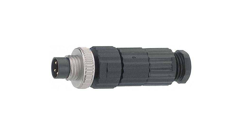 Circular Connector, M8, Plug, Straight, Poles - 3, Pin Penetration, Cable Mount