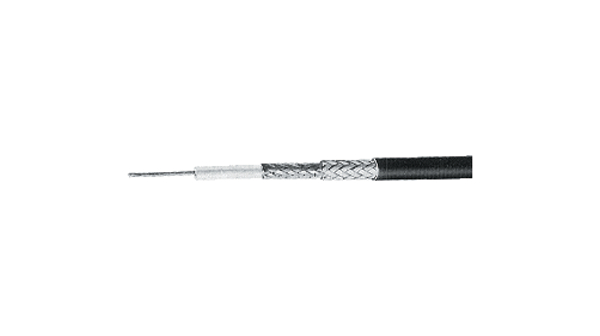RG Coaxial Cable RG-223 PVC 5.38mm 50Ohm Silver-Plated Copper Black 100m
