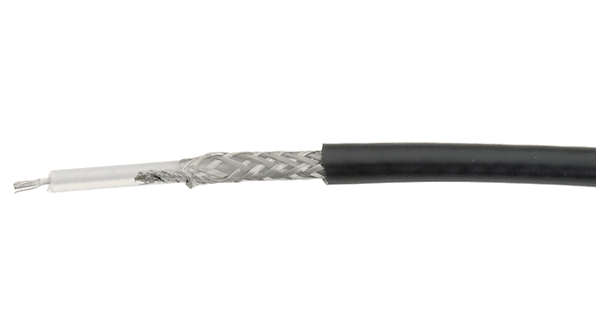 RG58 Coaxial Cable RG-58 PVC 4.95mm 50Ohm Tinned Copper Black 100m