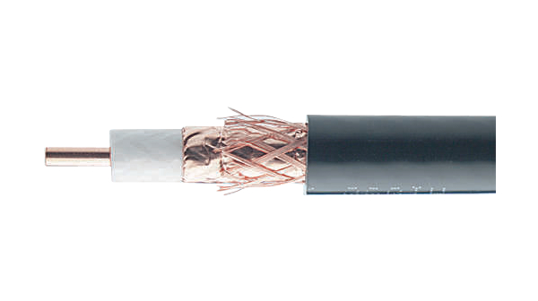 Coaxial Cable Polyethylene (PE) 10.3mm 50Ohm Bare Copper Black 100m