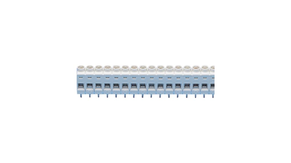 PCB Terminal Block, THT, 5mm Pitch, Straight, Screw, Rising Clamp, 6 Poles