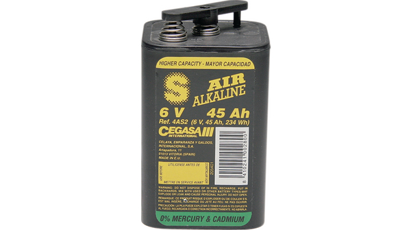 Primary Battery, 6V, Alkaline / Zinc-Air