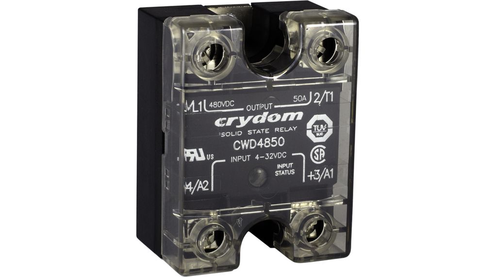Solid State Relay Single Phase, CW, 1NO, 90A, 280V, Screw Terminal