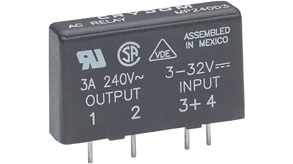 Solid State Relay Single Phase, MP, 1NO, 3A, 60V, Radial Leads