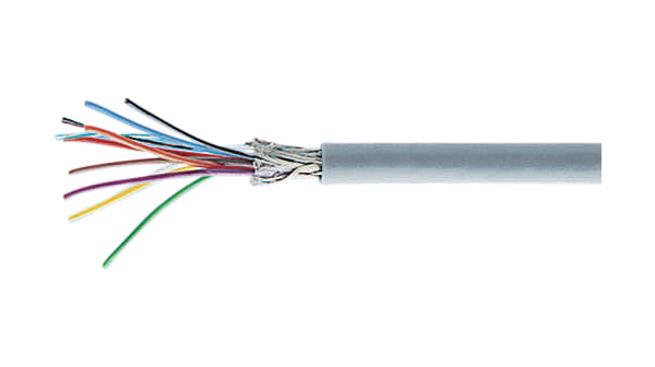 Mehradriges Kabel, CY-Kupferblende, PVC, 4x 0.06mm², 100m, Grau