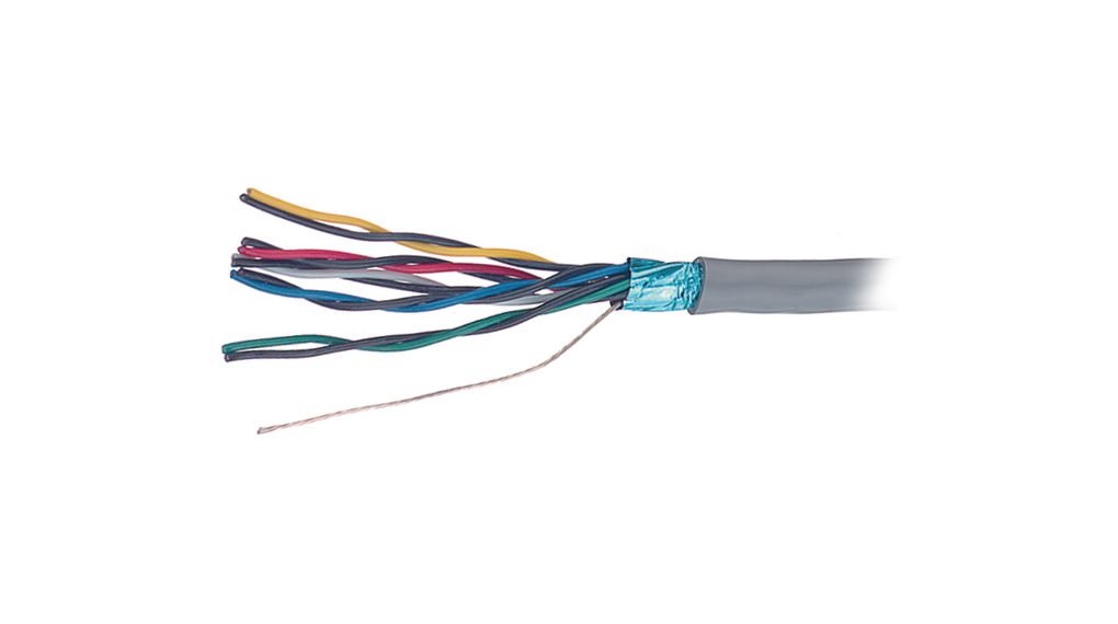 Meeraderige kabel PVCx2x0.22mm² Vertind koper Leisteen