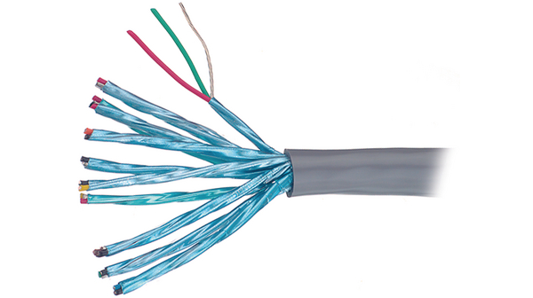 Meeraderige kabel PVC 3x2x0.34mm² Vertind koper Leisteen 305m