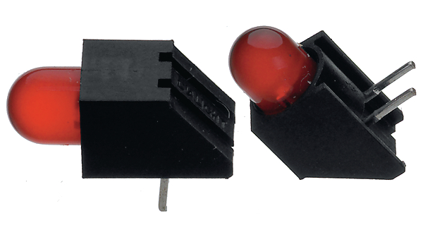 LED dioda pro desku plošných spojů 5 mm Červená