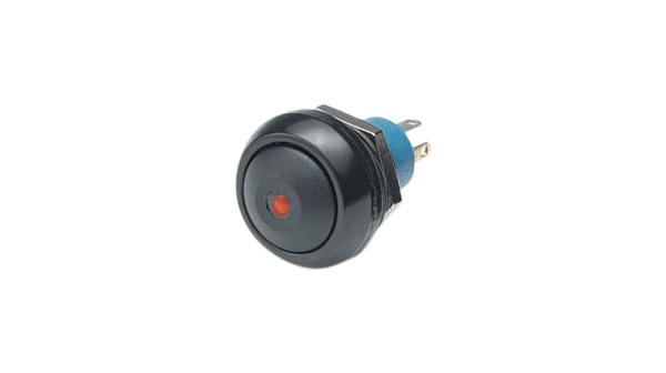 Illuminated Pushbutton Switch ON-OFF 1NO 48 V / 250 V LED Super Red Dot