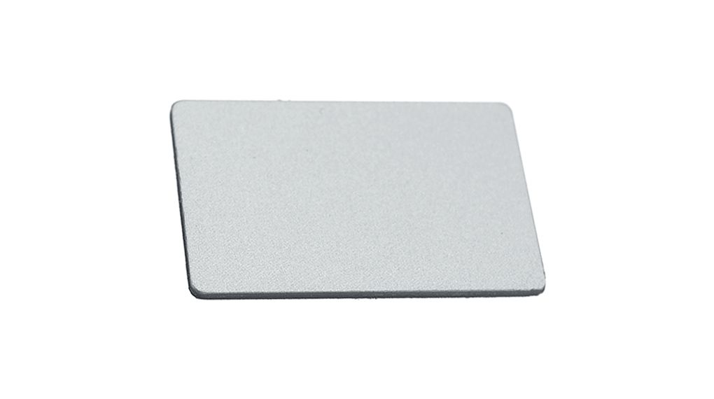 Insertion Plate Blank Rectangular Silver Emergency Stop button