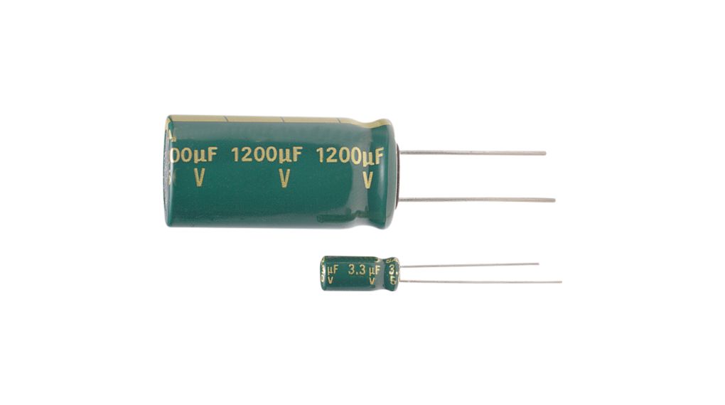 Condensatore elettrolitico radiale, 220uF, 35.2uA, 16V, 560mA