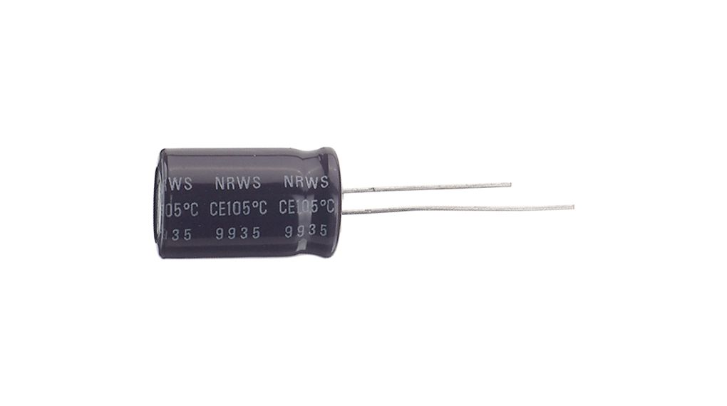 NRSZ100M100V63X11, NIC Components Condensatore elettrolitico radiale, 10uF,  10uA, 100V, 120mA