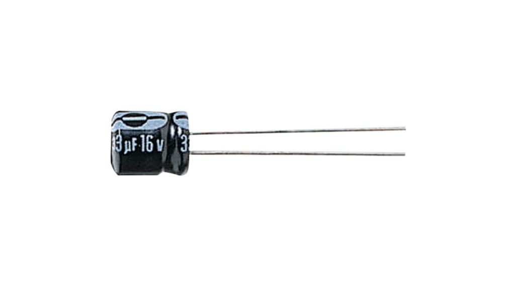 Condensatore elettrolitico radiale, 4.7uF, 3uA, 50V, 26mA