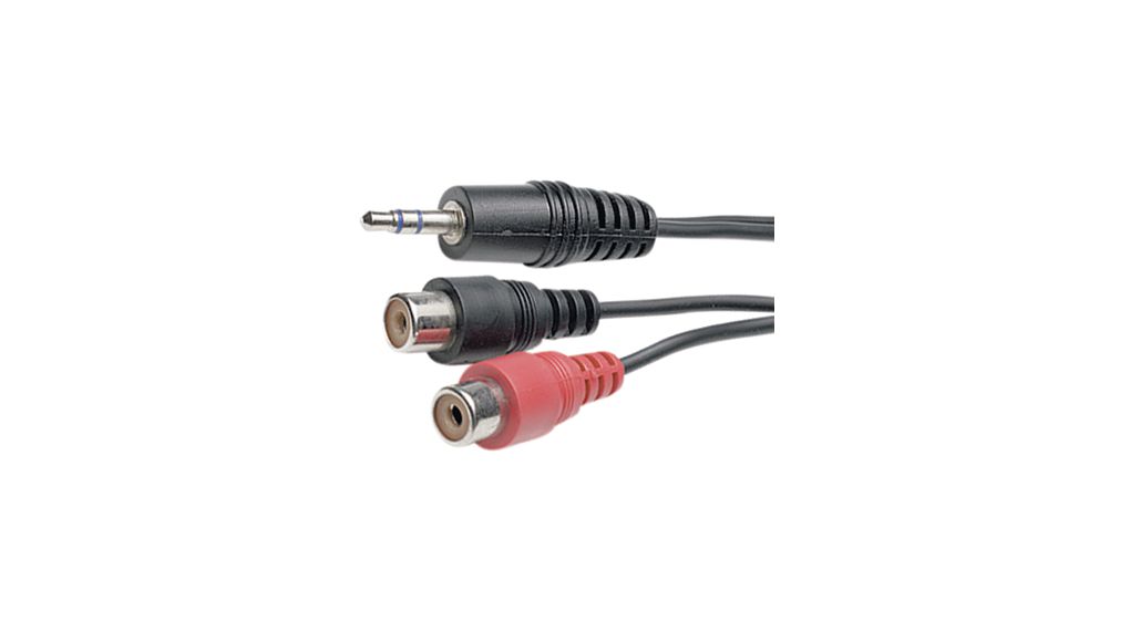 Câble audio jack 3,5mm stéréo vers 2 Cinch RCA - câble 2,5m, Câbles Jack /  RCA (Cinch)