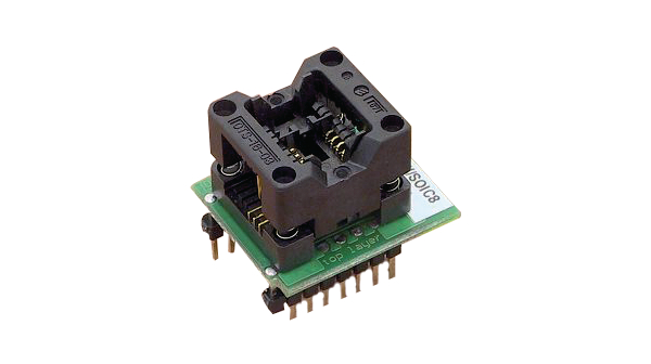 Adapter DIL8W/SOIC8 ZIF 150mil