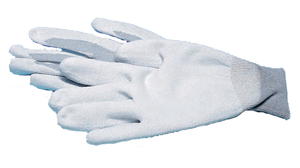 ESD Protective Gloves, Polyamide, Glove Size Small, Grey, Pair (2 pieces)