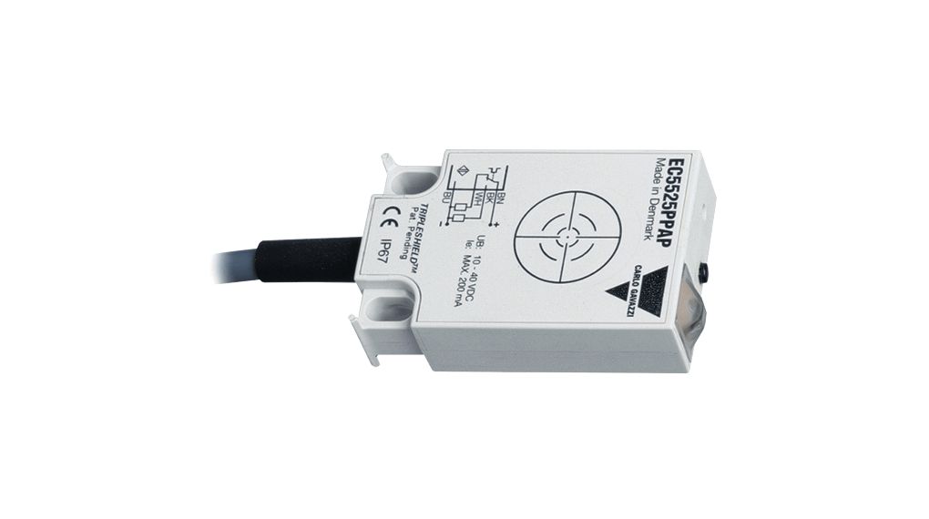 Capacitieve sensor 25mm 200mA 50Hz 40V IP67 Connector, M12, 4-pens