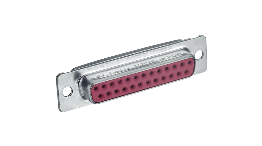 D-Sub Connector, Socket, DB-25, Solder Cup