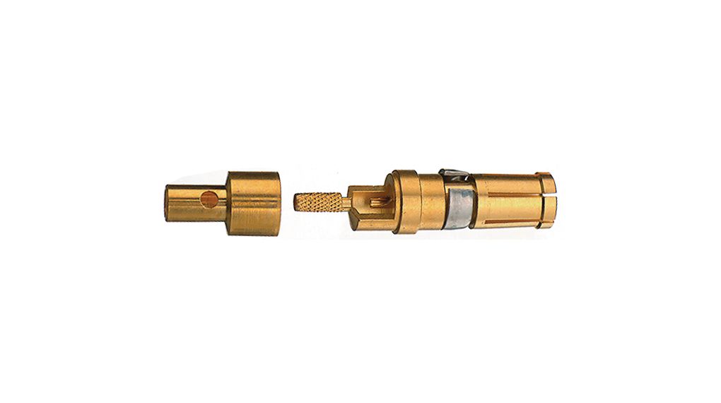 Contact coaxial, Droit, Prise femelle, Montage sur fil, 50Ohm
