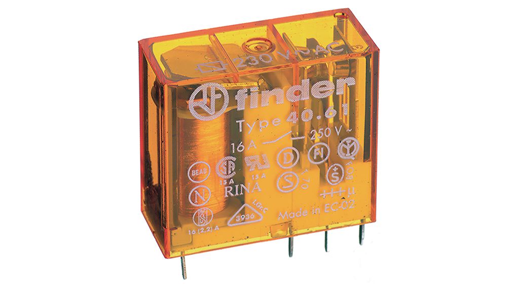 Relè di potenza per circuiti stampati 40 1CO 16A DC 24V 900Ohm