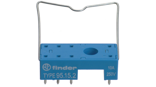 PCB socket 5.0 mm pitch, incl. retaining clip, 10A, 250V, PCB Pins