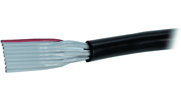 Plochý kulatý kabel 10x 0.08 mm² Nestíněný 300V