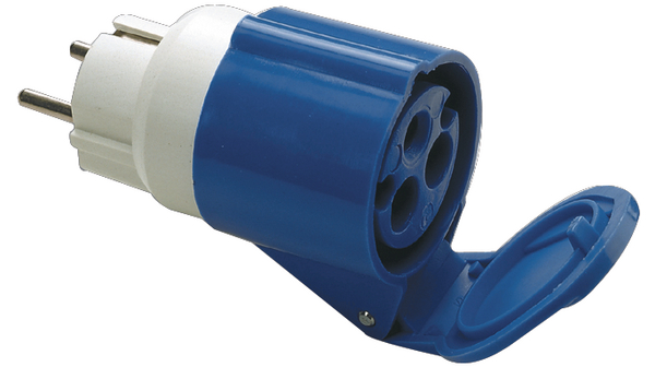 Adapter 1x CEE - 250V Blue / White