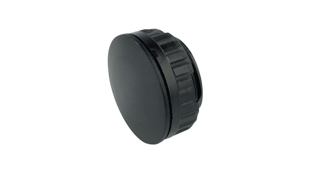 Blanking Plug, Plastic, Black, 04 Series Switches, 28mm