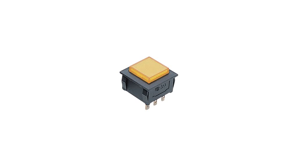 Megvilágított nyomógombos kapcsolók BE-(BE) 125 V / 250 V / 30 VDC LED Sárga Nincs