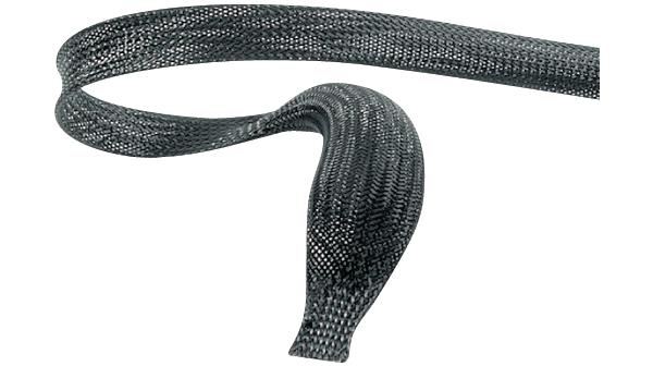 Braided cable sleeving Polyester Black