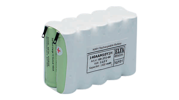 Rechargeable Battery Pack, Ni-MH, 12V, 1.5Ah