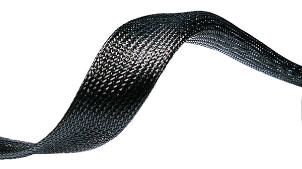 Braided cable sleeving Polyester 18 mm 55 mm Black
