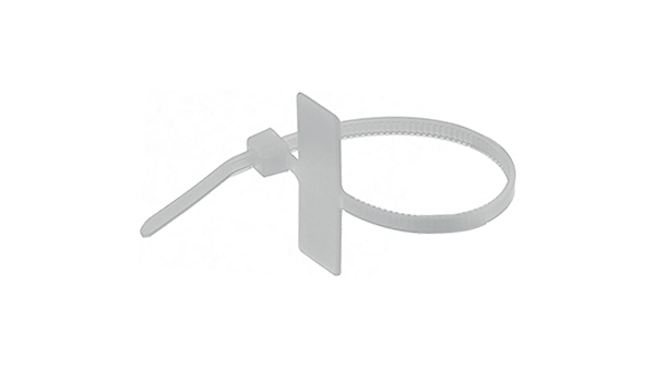 Kabelbinder mit Markierfeld 100 x 2.5mm, Polyamid 6.6, 80N, Natur, Packung à 100 Stück