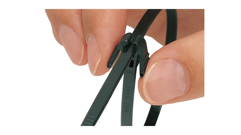 Vázací páska na kabely 305 x 4.7mm, Polyamid 6.6, 135N, Černá, Balení po 100 ks