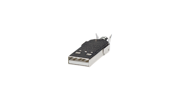 USB Connector, Plug, USB-A , Straight, Positions - 4