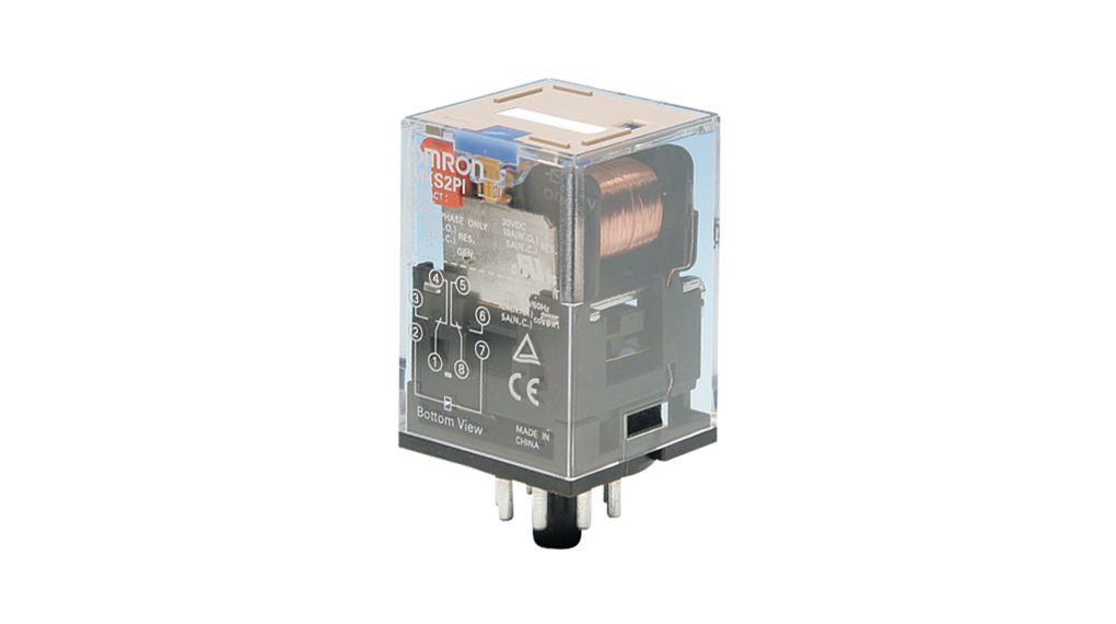 Industrial Relay MKS 2CO AC 24V 10A Plug-In Terminal