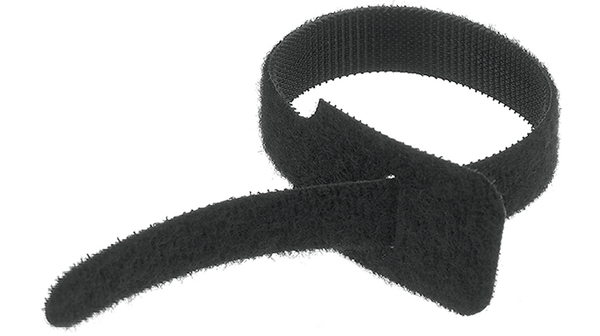 Hook and Loop Cable Tie with Slot 330.2 x 19.1mm Polyamide / Polyethylene Black
