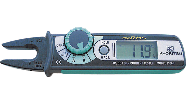Current Clamp Meter, TRMS, , LCD, 100A