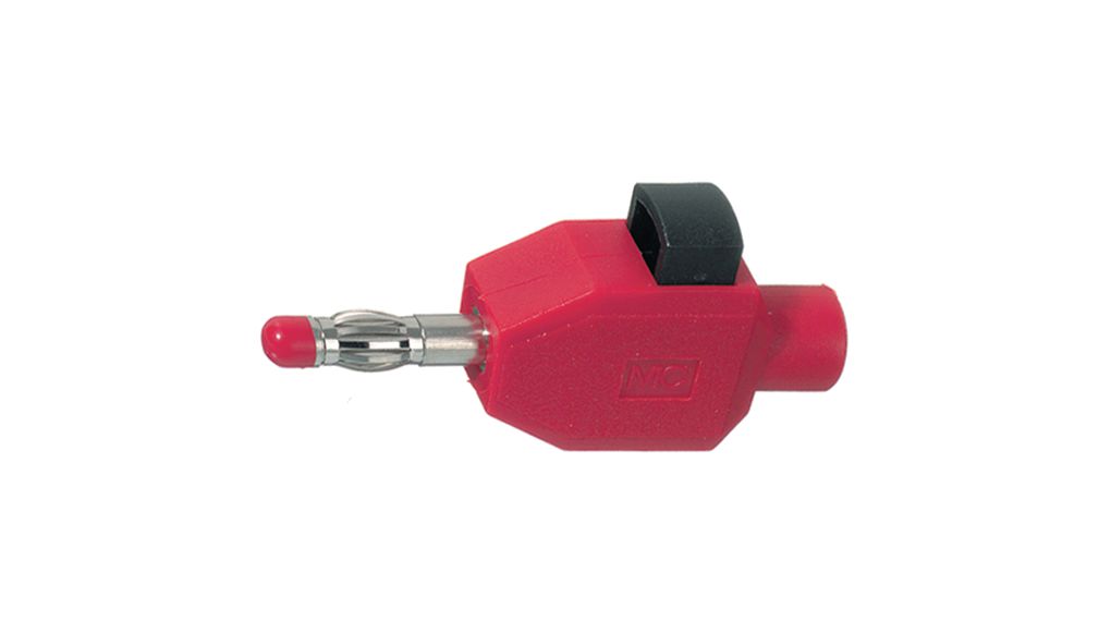 Plug, Red, Nickel-Plated, 30V, 10A