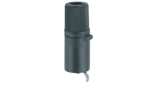 Fuse carrier 5 x 20 mm 10GOhm 250V 6.3A Black Thermoplastic Finger Grip IP40