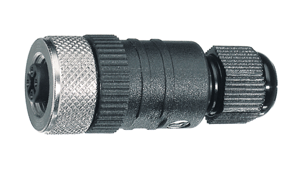 Circular Connector, M12, Socket, Straight, Poles - 5, Screw Terminal, Cable Mount