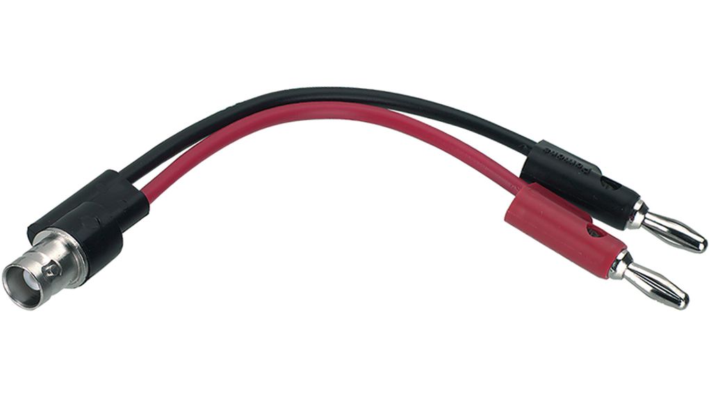 Laboratorní kabel HF PVC 1A Poniklovaná mosaz 136.52mm 0.75mm² Černý / Červený
